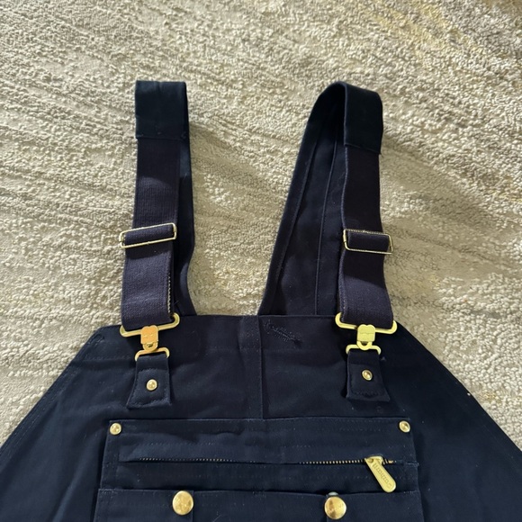 Carhartt Duck Bib Overalls navy blue work bib insulated 52 X 32 New - Picture 10 of 16